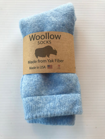 Super Soft Yak Blue Socks, Warm All-Natural Socks, Socks for Women/Men, Cozy Socks, Gift Idea, Made in USA, Friendly to Skin Wool Socks