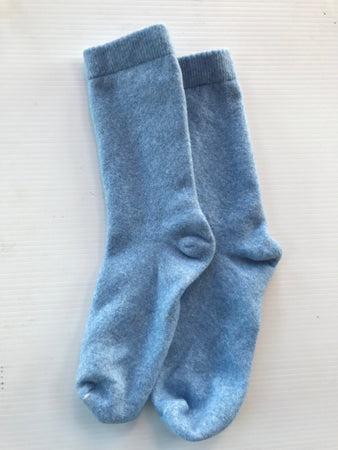 Super Soft Yak Blue Socks, Warm All-Natural Socks, Socks for Women/Men, Cozy Socks, Gift Idea, Made in USA, Friendly to Skin Wool Socks