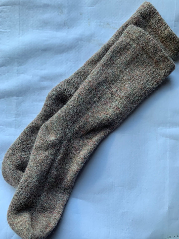 Super Soft Brown Alpaca Crew Socks, Alpaca Socks for Women, Made in USA, Hiking Socks, Cozy Socks, Gift For Mom, Mother's Day Gift