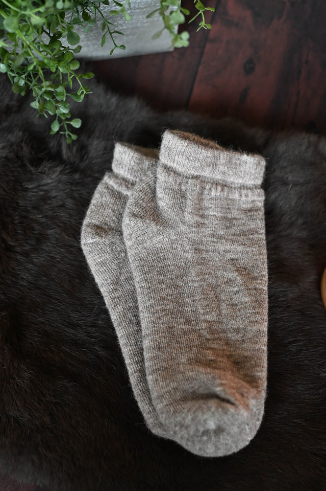 Super Soft Beige Alpaca Ankle Socks,Alpaca Socks for Women, Birthday Gift, Bed Socks, House Shoes, Cozy Socks, Warm Socks, Socks For Men