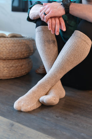 Super Soft Knee High Socks, Warm All Natural Socks, Made in USA, Gift For Mom, Cozy Socks, Yak Boot Socks, Mother's Day Gift