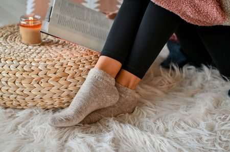 Super Soft Beige Alpaca Ankle Socks,Alpaca Socks for Women, Birthday Gift, Bed Socks, House Shoes, Cozy Socks, Warm Socks, Socks For Men