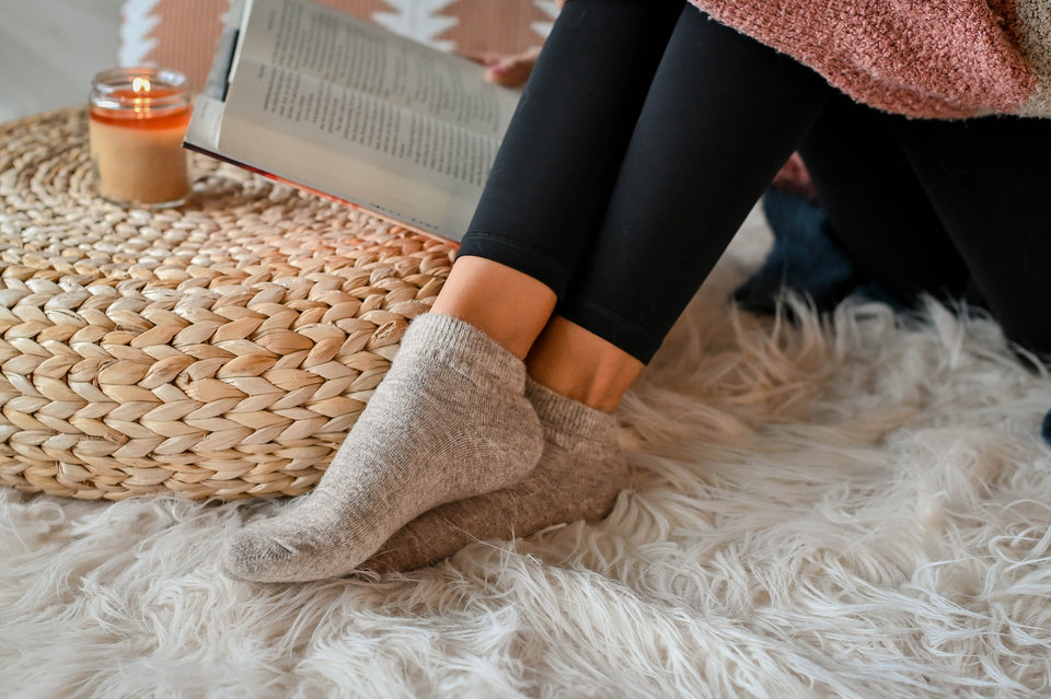 Super Soft Beige Alpaca Ankle Socks,Alpaca Socks for Women, Birthday Gift, Bed Socks, House Shoes, Cozy Socks, Warm Socks, Socks For Men