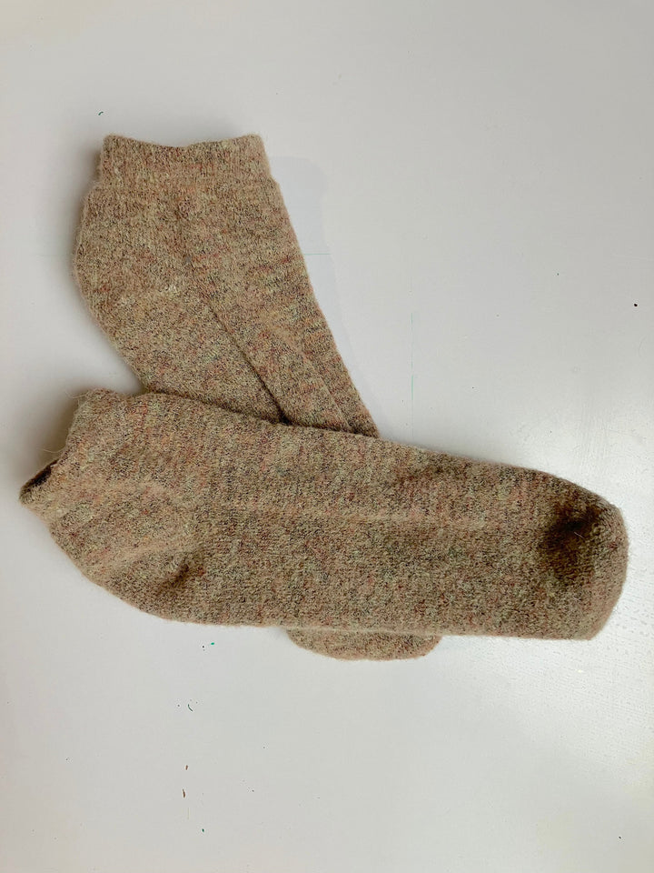 Super Soft Brown Alpaca Ankle Socks, Made in USA, Bed Socks, House Shoes, Cozy Socks, Warm Socks, Gift For Mom, Mother's Day Gift