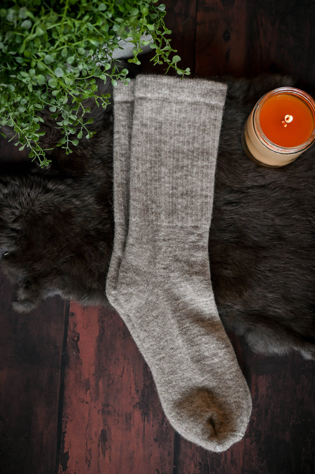 Yak Crew Socks, Warm All-Natural Socks, Socks for Women/Men, Cozy Socks, Gift Idea, Made in USA, Friendly to Skin Wool Socks