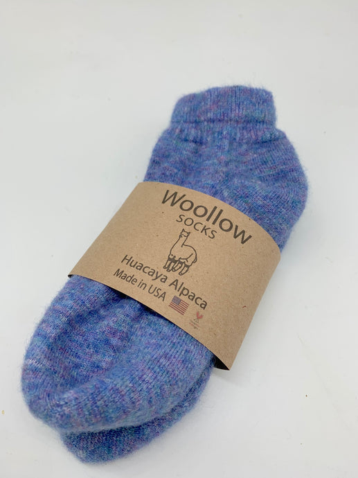 Super Soft Alpaca Ankle Socks Blue, Warm All-Natural Socks, Socks for Women / Men, Cozy Socks, Gift Idea, Made in USA, Friendly to Skin Socks, Birthday Gift, Gift for Mom